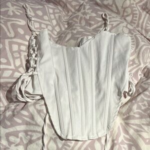 Elegant White Corset Top